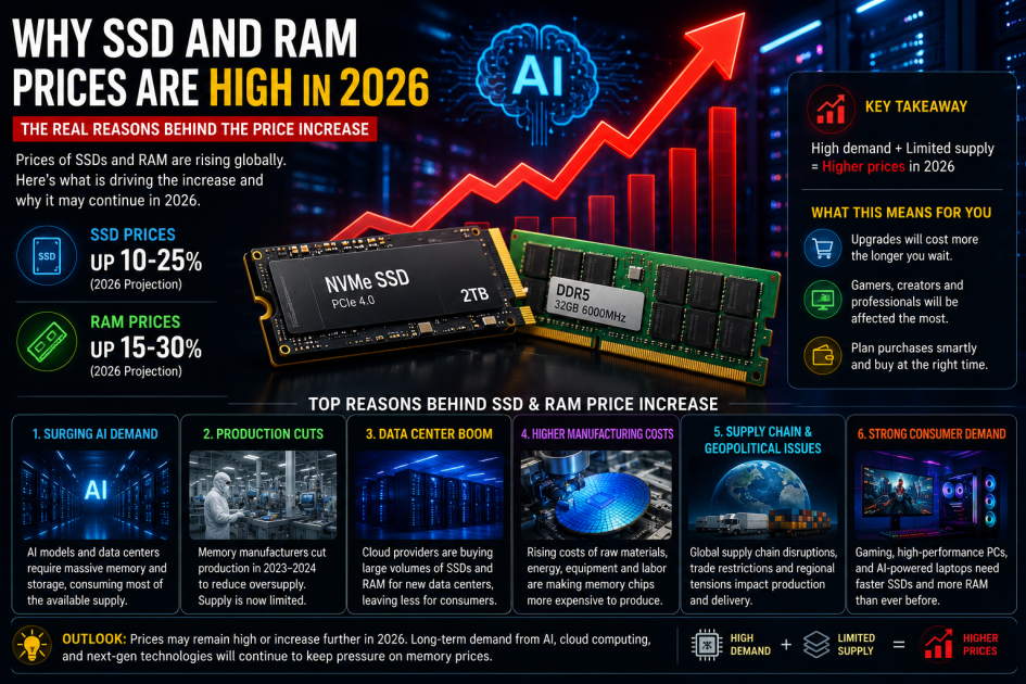 Why SSD and RAM Prices Are Rising in 2026: Understanding the Market Shift